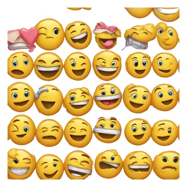 Emoji de cara feliz con boca de con ganas sticker