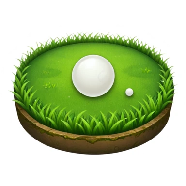 Make an emoji of a soccer penalty spot - it should be a white dot on a patch of grass sticker