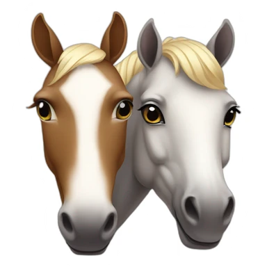 Baby horse and mom horse sticker