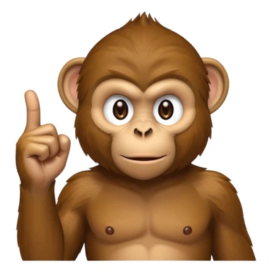 Monkey showing middle finger sticker