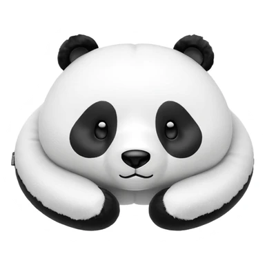 Panda We Bare Bears Neck Pillow With Hood Miniso We Bare Bears Collection U-shaped Pillow sticker