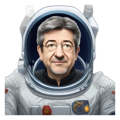 jean luc melenchon in space sticker