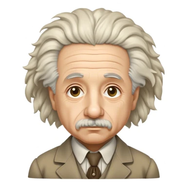 Cinematic Realistic portrait of Albert Einstein, shown as an iconic genius with wild, expressive hair and a gentle, contemplative expression, rendered in detailed period clothing with warm, intellectual lighting sticker