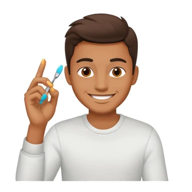 Zesty dude painting nails sticker