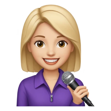 Public Speaker woman with mic sticker