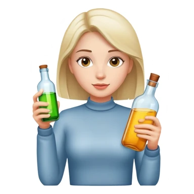 girl with bottle and attitude sticker