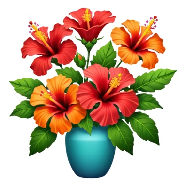 hibiscus flower bouquet
 sticker