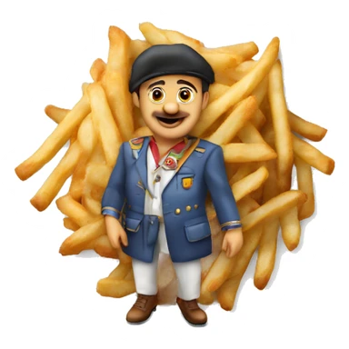 milanesa napolitana con papas fritas sticker