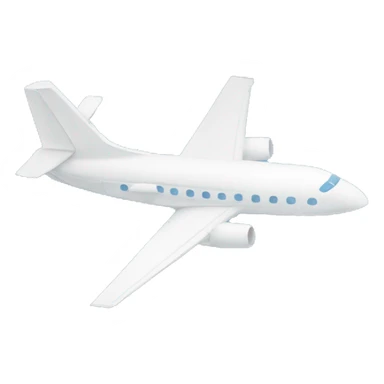 Avion de papel color blanco vista al norte con un fondo color azul sticker