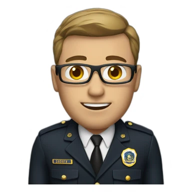 man in FBI uniform sticker