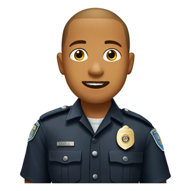 boy with buzz cut meme, police in the background  sticker