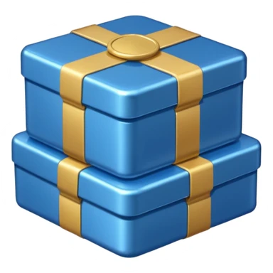 blue coins credit in a package sticker