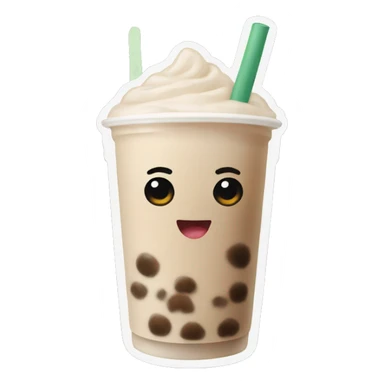 Boba milk tea sticker
