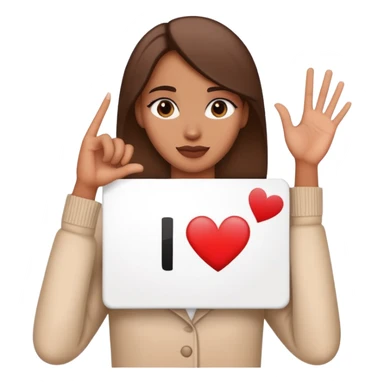 Lady with I love Liam sign sticker