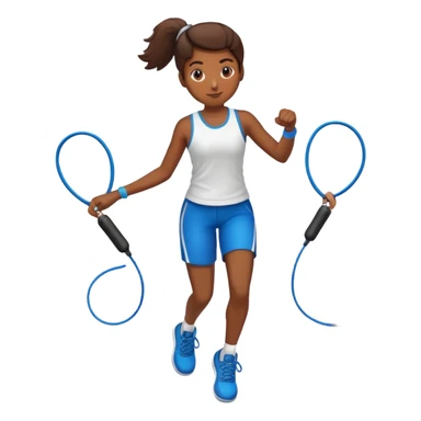 Personne qui fait de la corde à sauter  sticker