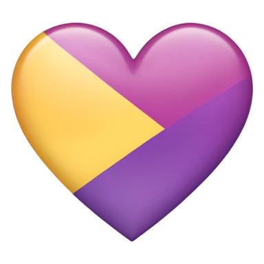 heart with nonbinary pride flag colors sticker