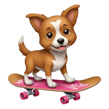 Dog on a skateboard  sticker