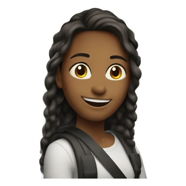 smiling girl in car interior sticker