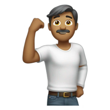 Un homme qui fait un dab avec ses bras sticker