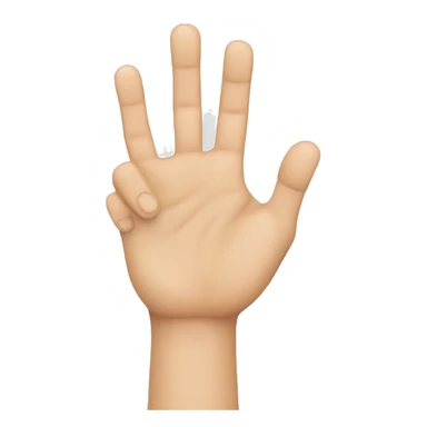 Create a hand with all fingers risen up except for th ring finger sticker