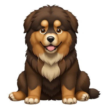 Tibetan Mastiff, playful pose, wagging tail sticker