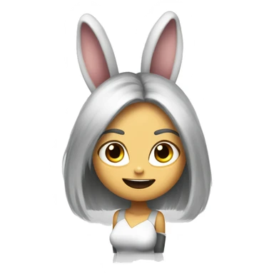 Alita worrior princess as a bunny cheering sticker
