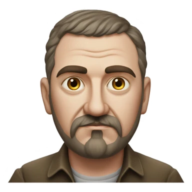 Russian writer Alexander Kuprin Photorealism A plump serious man of Slavic appearance with Small eyes with goatee beard and mustache, with a  short haircut, big detailed face, wrinkled face sticker