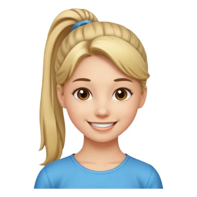 girl with ponytail sticker