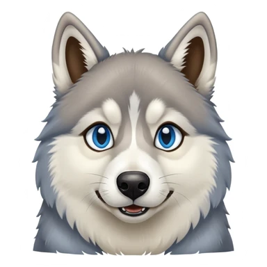Blue eyed wooly agouti husky sticker