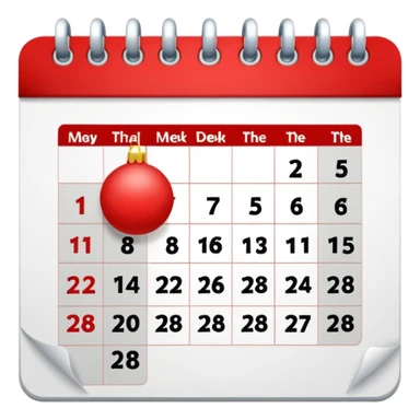 create a calendar for december 2026 , monday comes first day of the week and highlight with red 15-28 december sticker