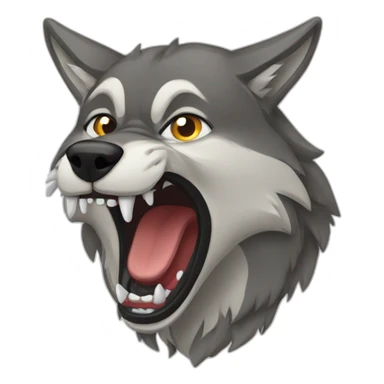 female wolf growling sticker