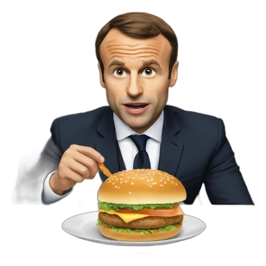 Macron qui mange un gurger sticker
