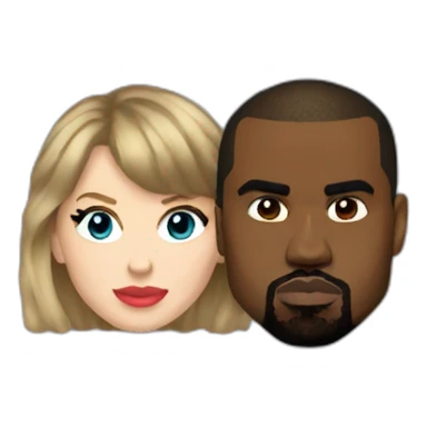 taylor swift and kanye west sticker