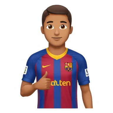 Lamine Yamal in Barcelona football kit, celebrating sticker