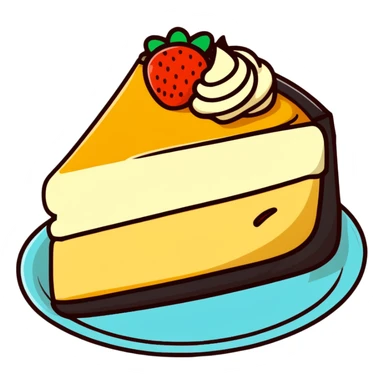 slice of New York style cheesecake sticker