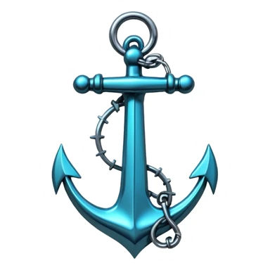 A neon cyberpunk anchor sticker