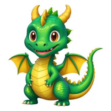 Cute cartoon dragon with fuck on it sticker