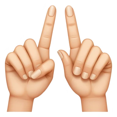two index fingers forming a triangle sticker