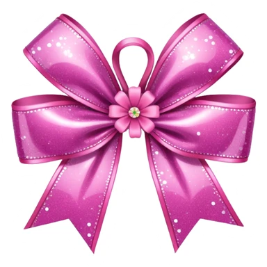 kpop flower bow with glitter sticker
