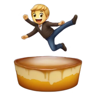 Dereck  jump in a flan sticker