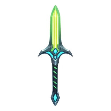 Clash of Clans aesthetic: Cinematic heroic light sabre Emoji, rendered in a 3D vector-style similar to standard emojis with minimal shading and bold, simplified shapes. A compact, vibrant energy blade with a neon-hued, glowing edge and futuristic hilt, softly glowing with a radiant cosmic charm. Simplified yet unmistakably iconic, highly detailed and consistent, glowing with a soft pulsating brilliance and high shine. Stylized with a touch of interstellar elegance and a soft glowing outline, capturing the essence of a legendary energy blade with a friendly, playful manner! sticker