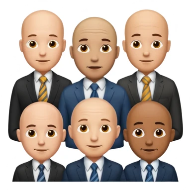 bald-men-with-ties sticker