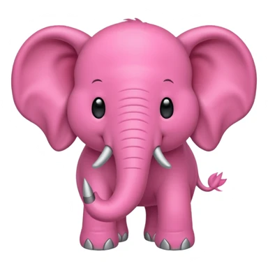 crear un emoji de un elefante rosadito sticker
