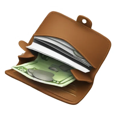 Empty wallet with fly flying out sticker