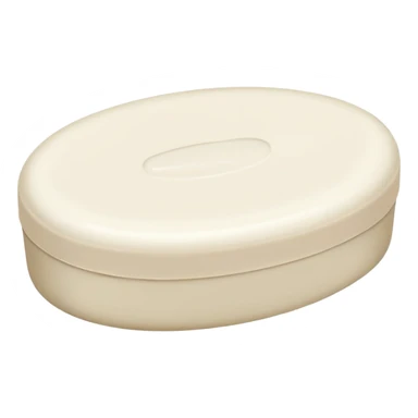oval white soap sticker