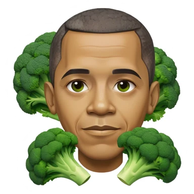 Obama made of broccoli sticker