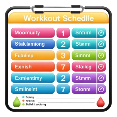 workout schedule sticker