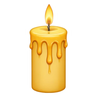 Leaning Candle dripping wax sticker