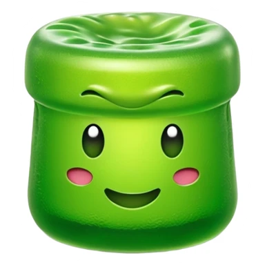 Green gross gelatin in a mold sticker