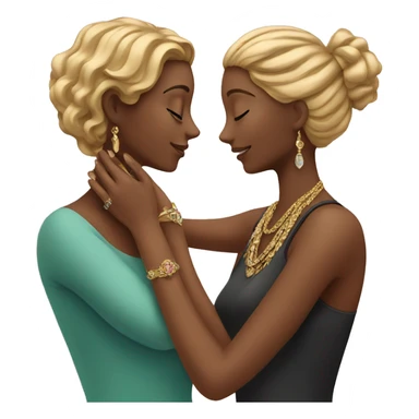 intimate moment with jewelry sticker